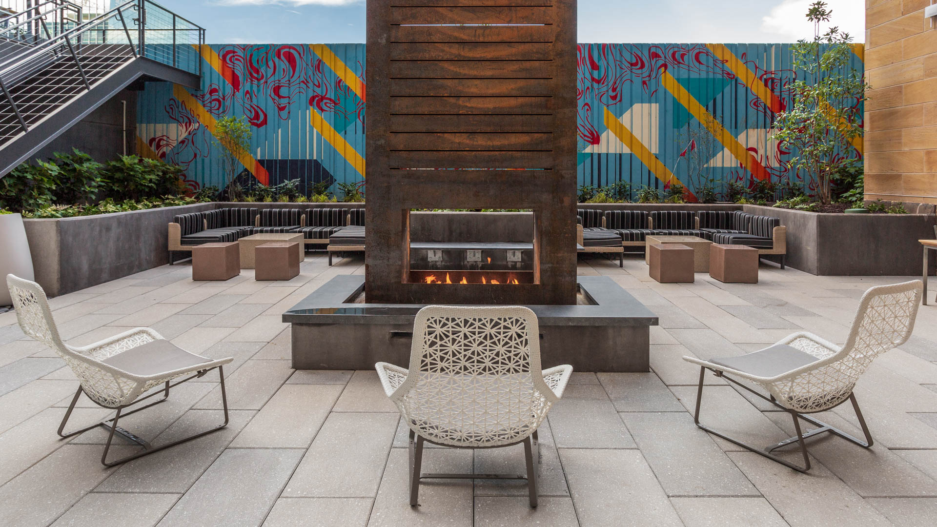 Roof deck at 100K Apartments (3 of 5)
