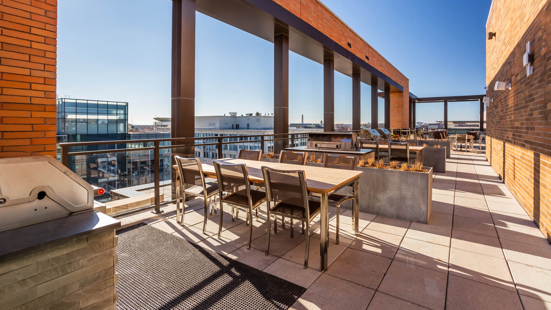 Grill area at 100K Apartments