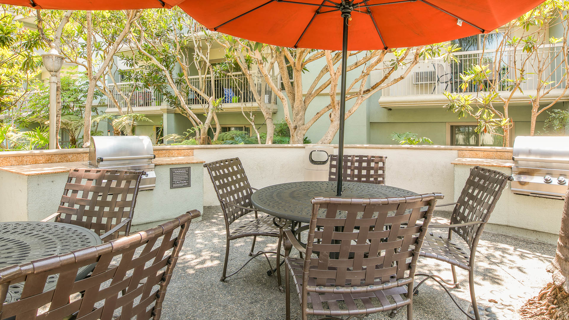 Grill area at Pearl Apartments