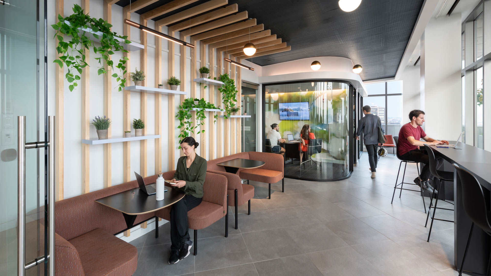 Work space at Troy Boston Apartments