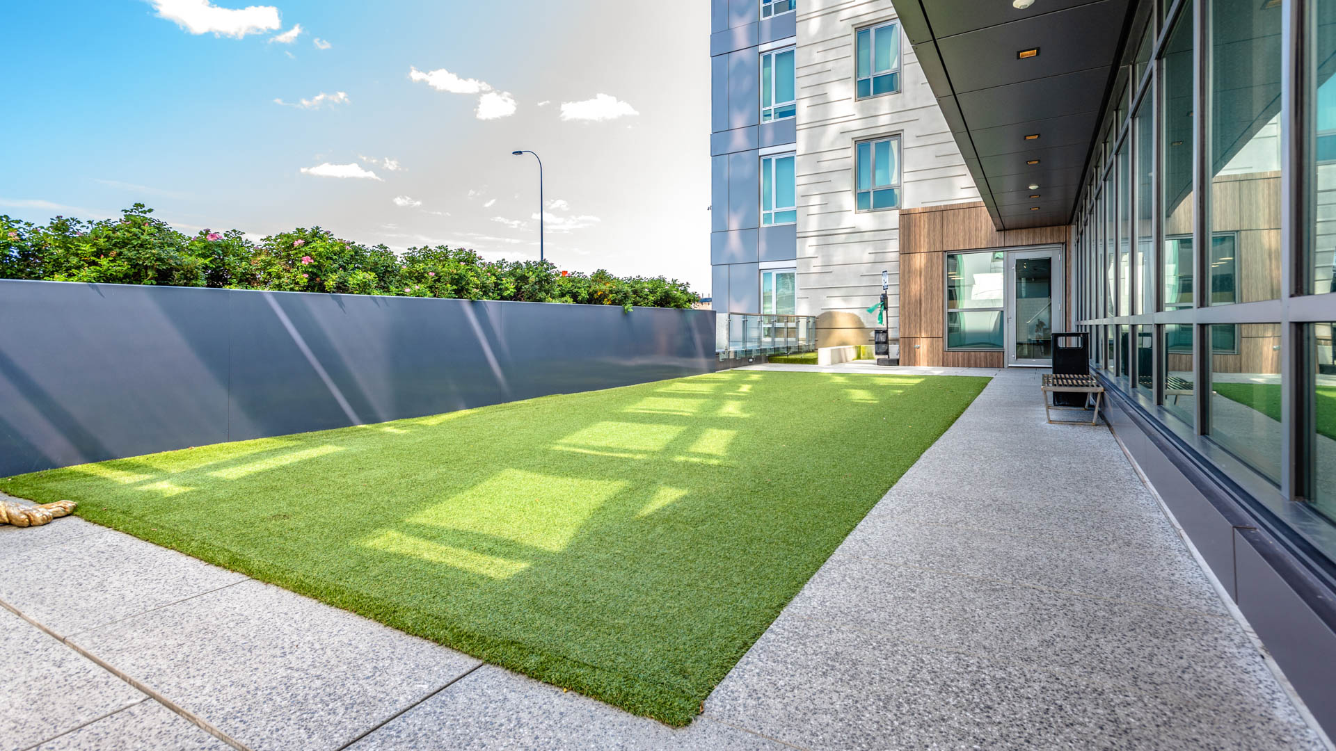 Dog park at Troy Boston Apartments