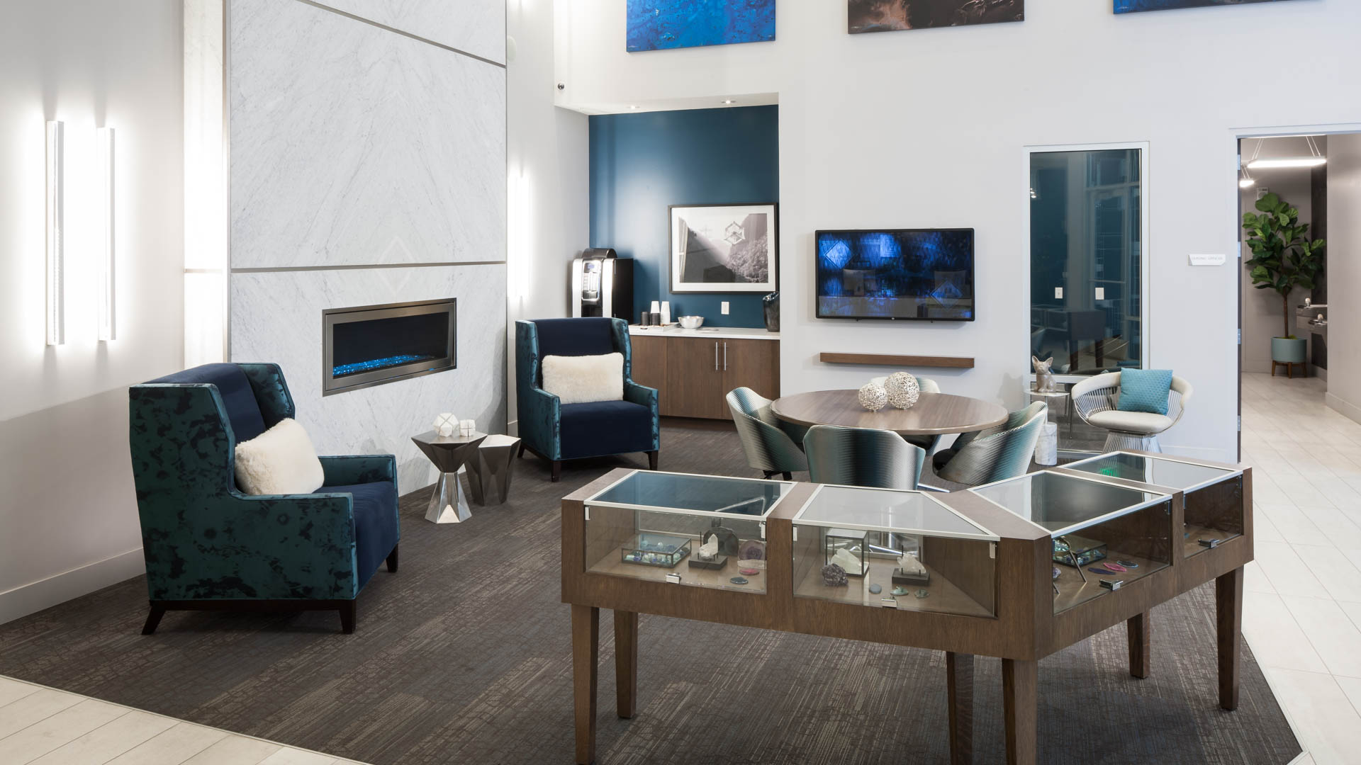 Lobby at Radius Uptown Apartments