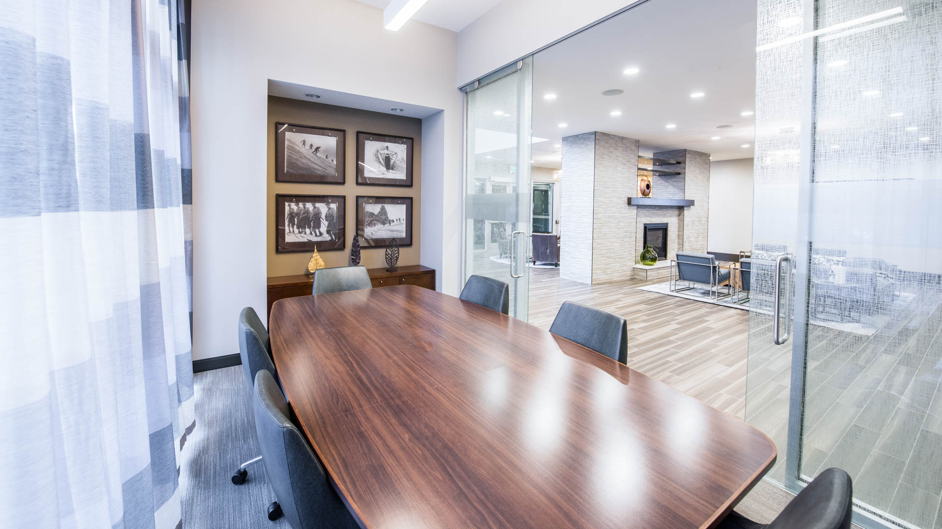 Work space at Skyhouse Denver Apartments