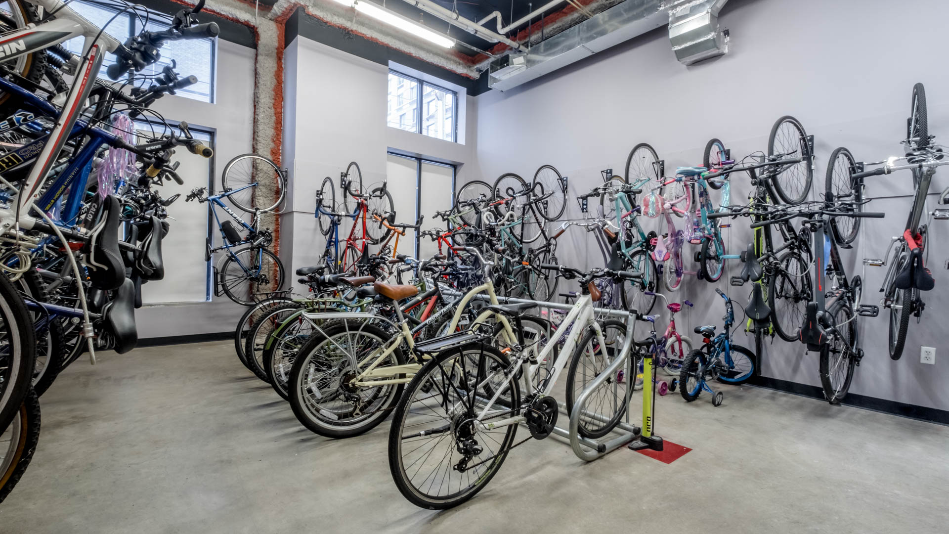 Bike room at Madox Apartments