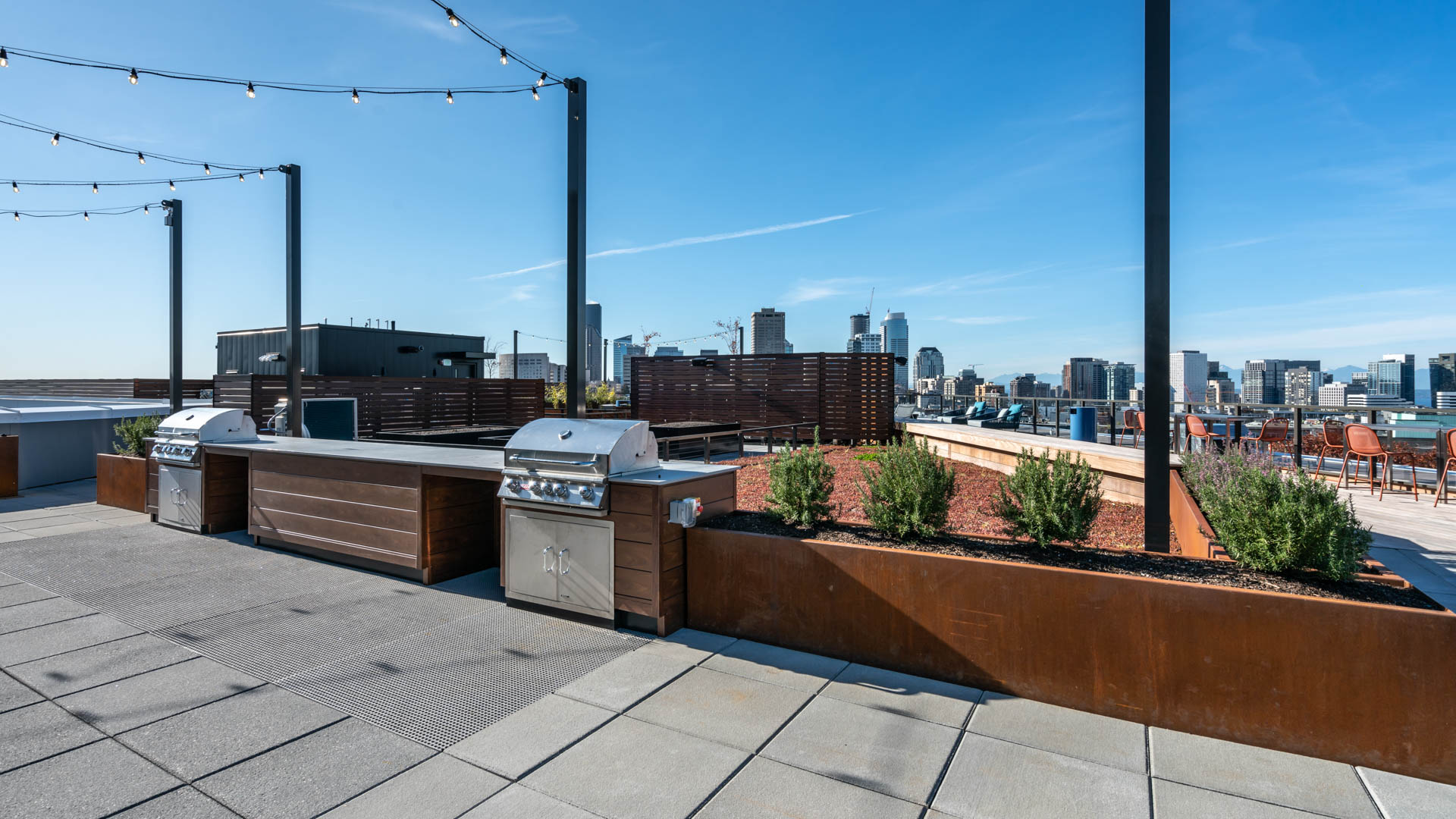 Grill area at Chloe on Madison Apartments