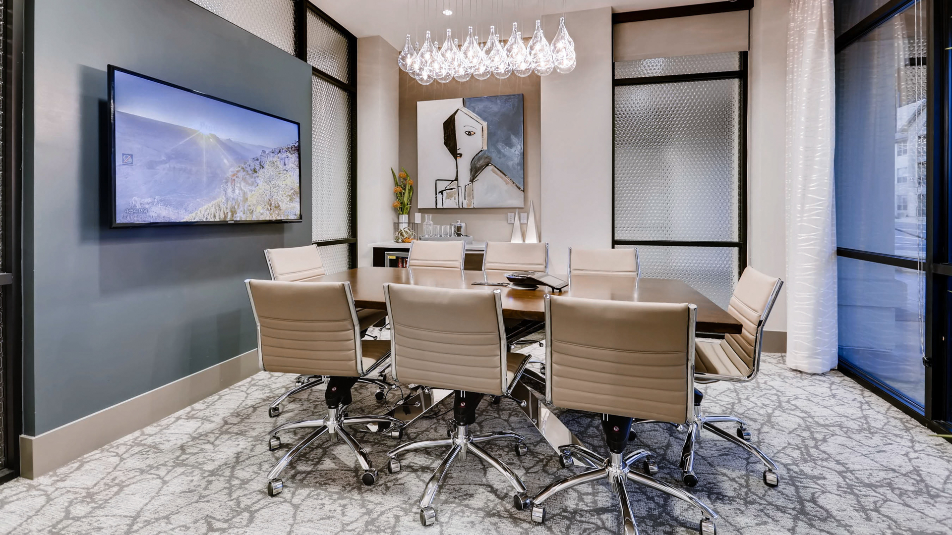 Work space at Venue at the Promenade Apartments