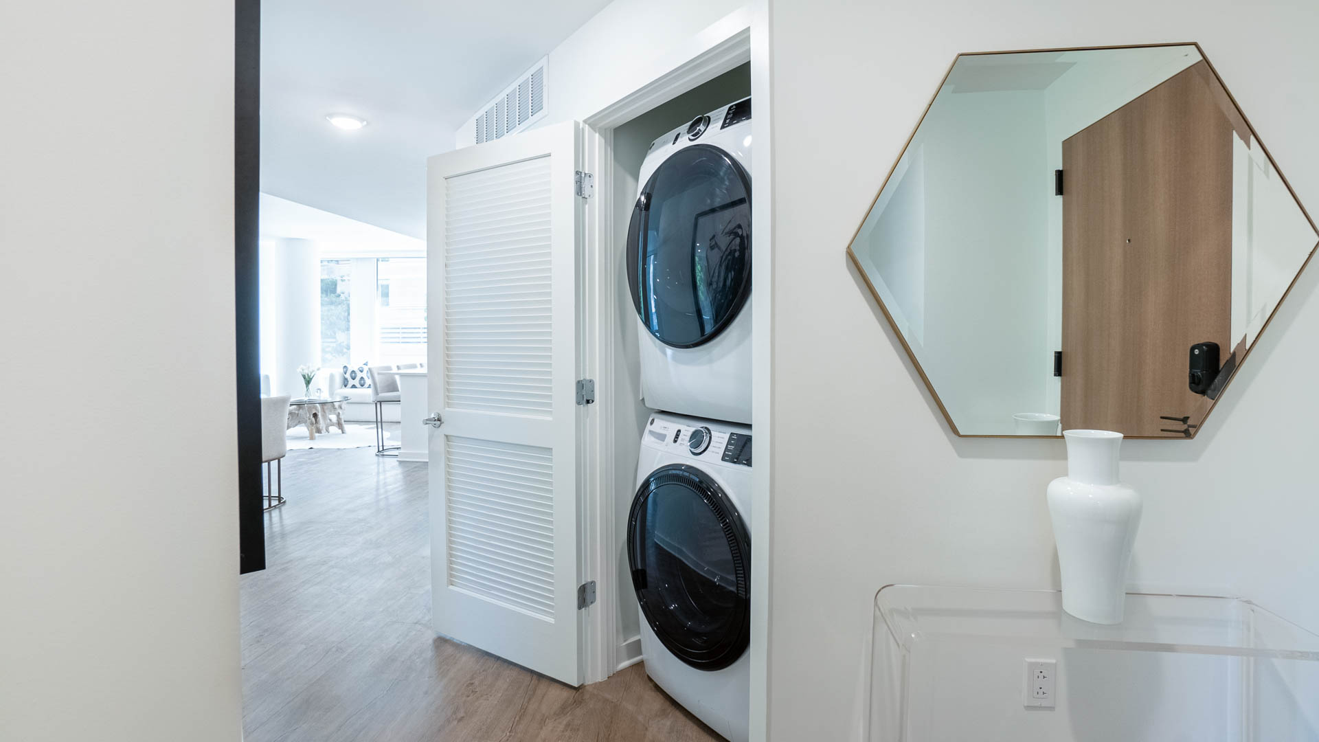 Laundry room at The Edge Apartments