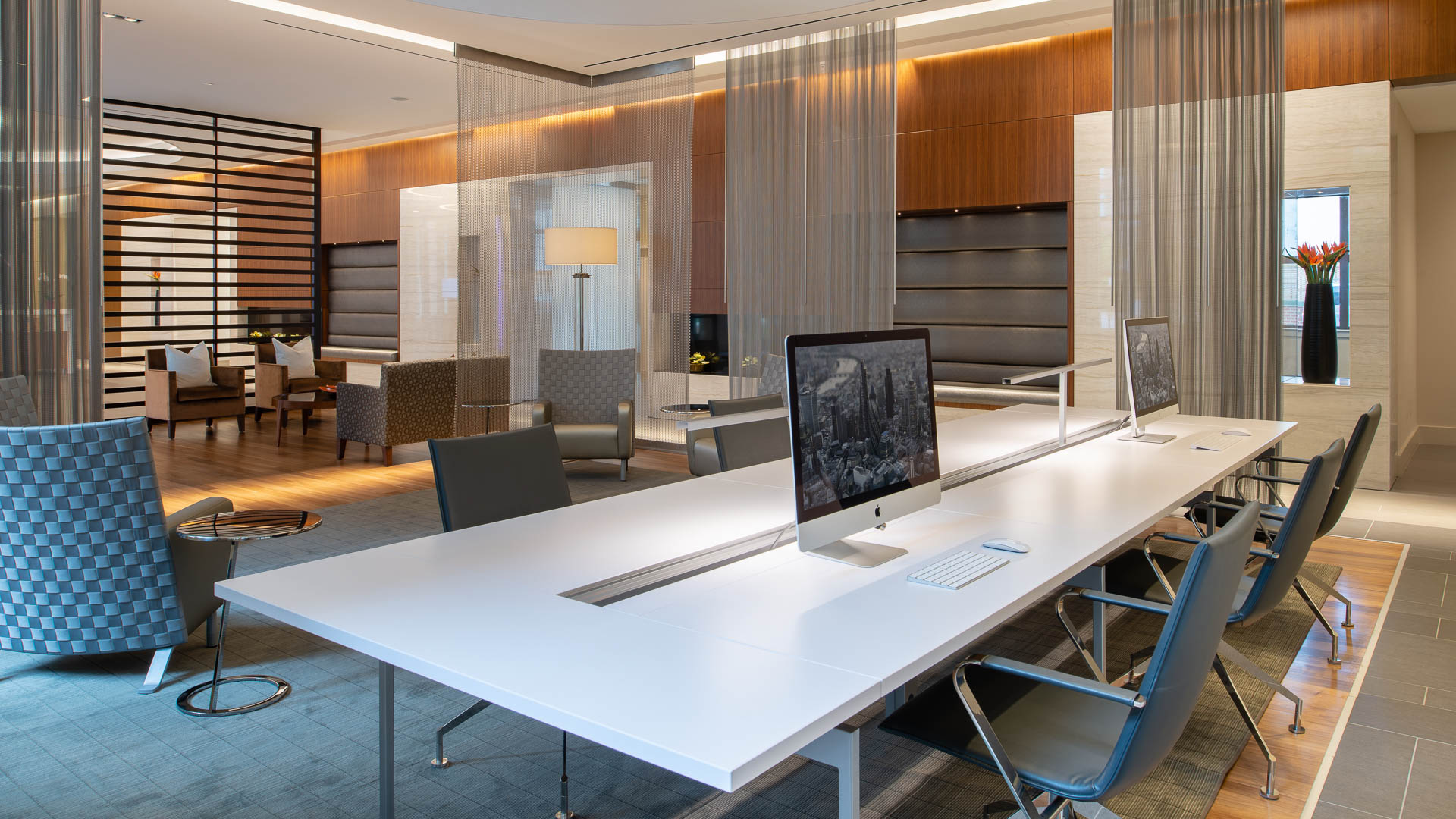 Business center at The Dalton Apartments