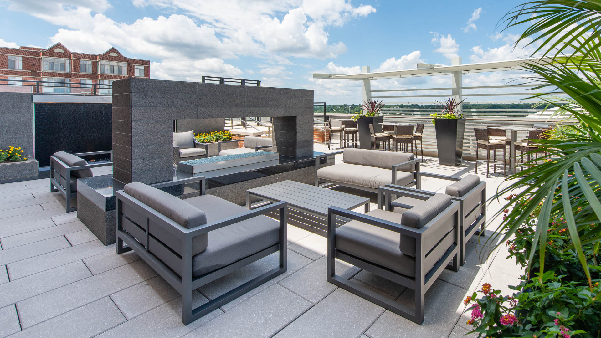 Roof deck at The Dalton Apartments