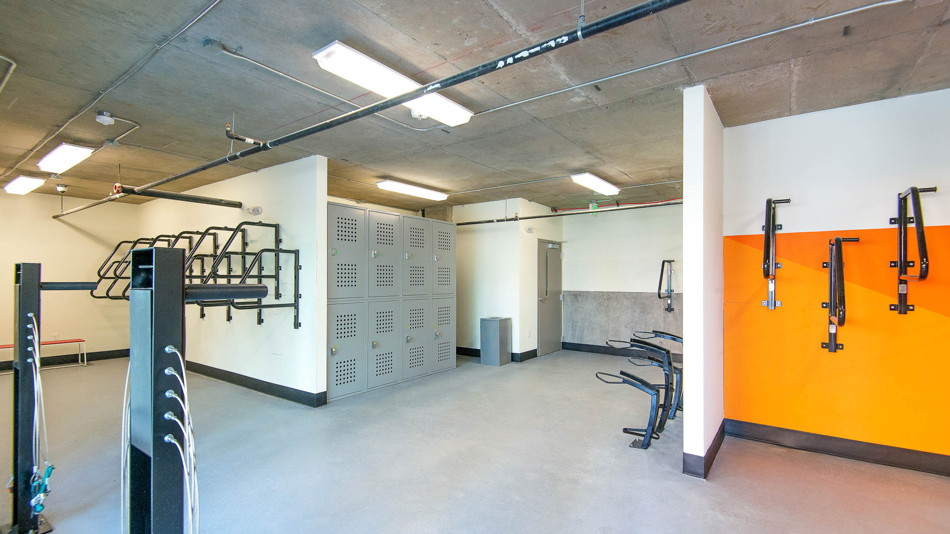 Bike room at Lane Apartments