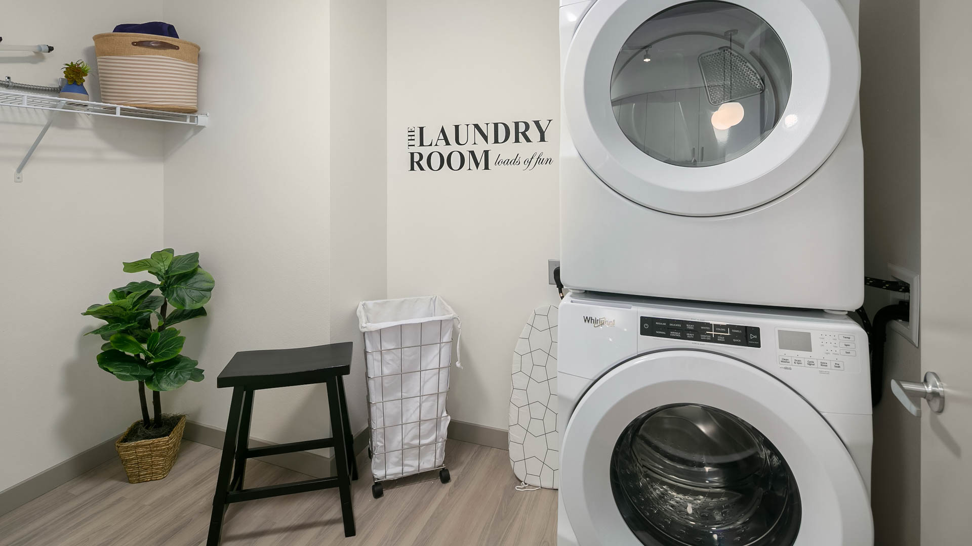 Laundry room at Notch Apartments