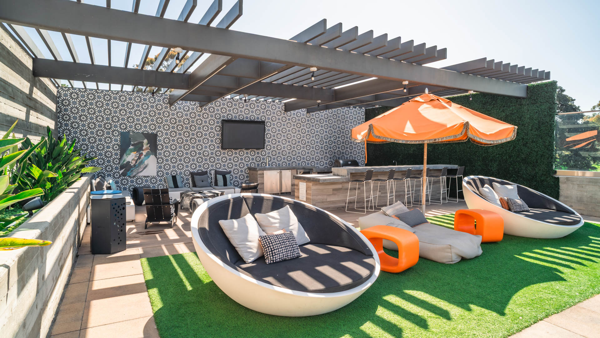 Roof deck at Mara Pacific Beach Apartments