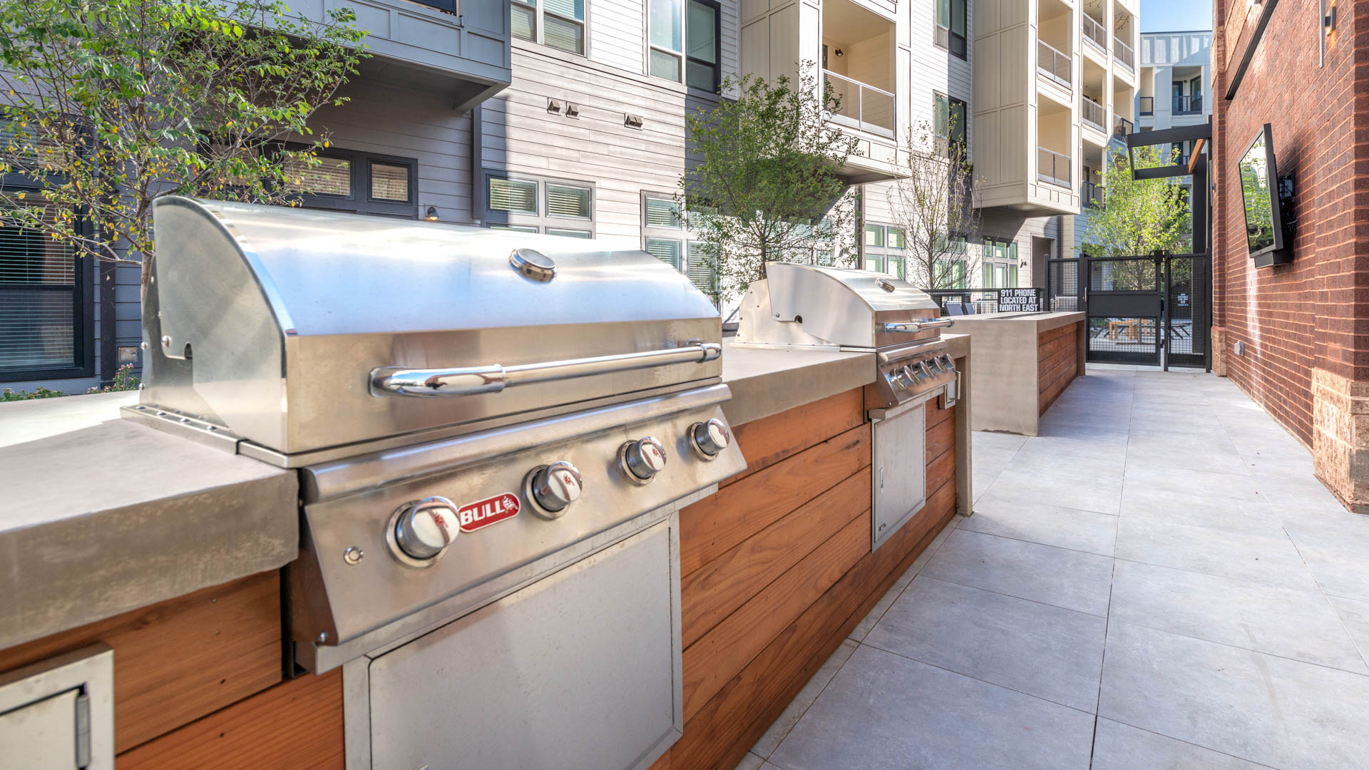 Grill area at Kilby Apartments