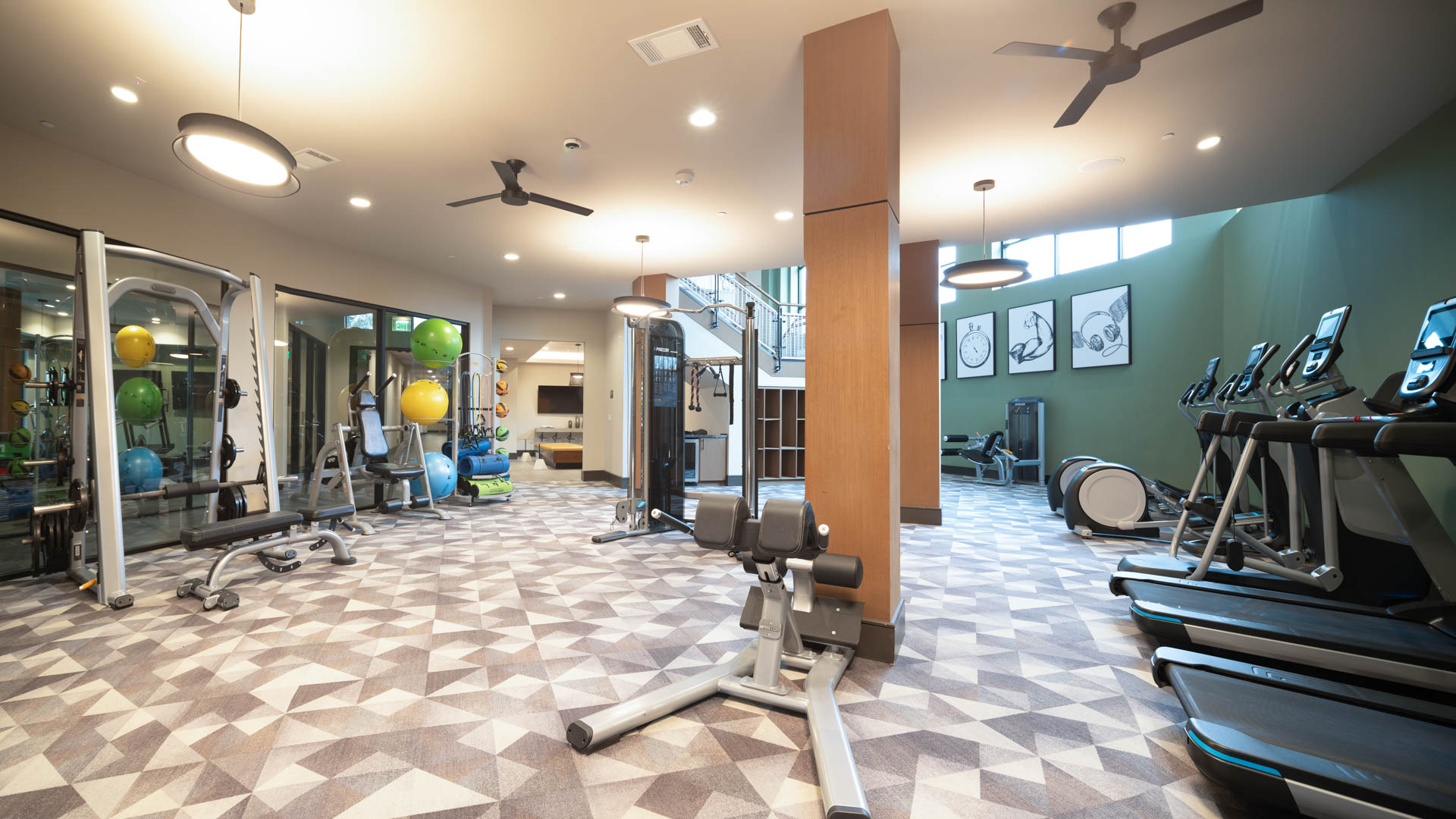 Gym at Olivian at the Realm Apartments (2 of 6)
