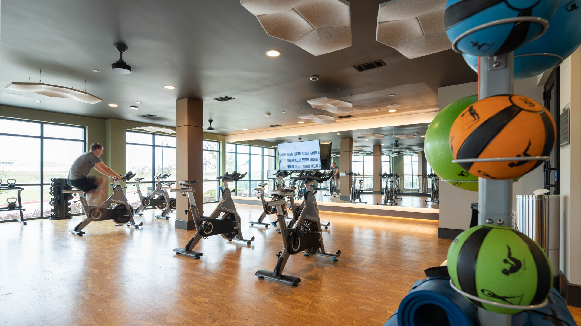 Gym at Olivian at the Realm Apartments (4 of 6)