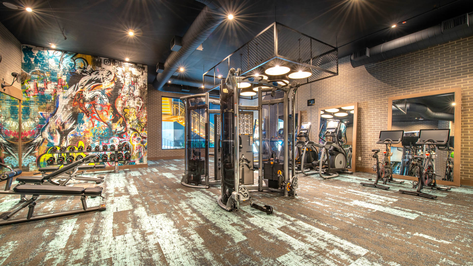 Gym at Indie Deep Ellum Apartments (1 of 3)