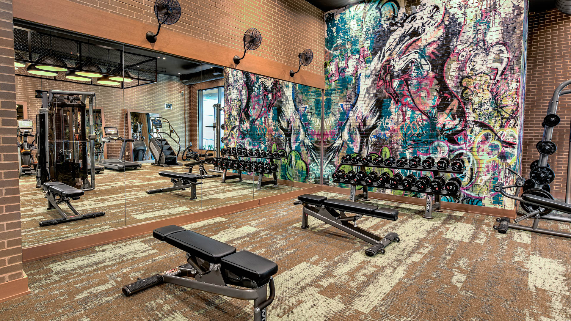Gym at Indie Deep Ellum Apartments (3 of 3)
