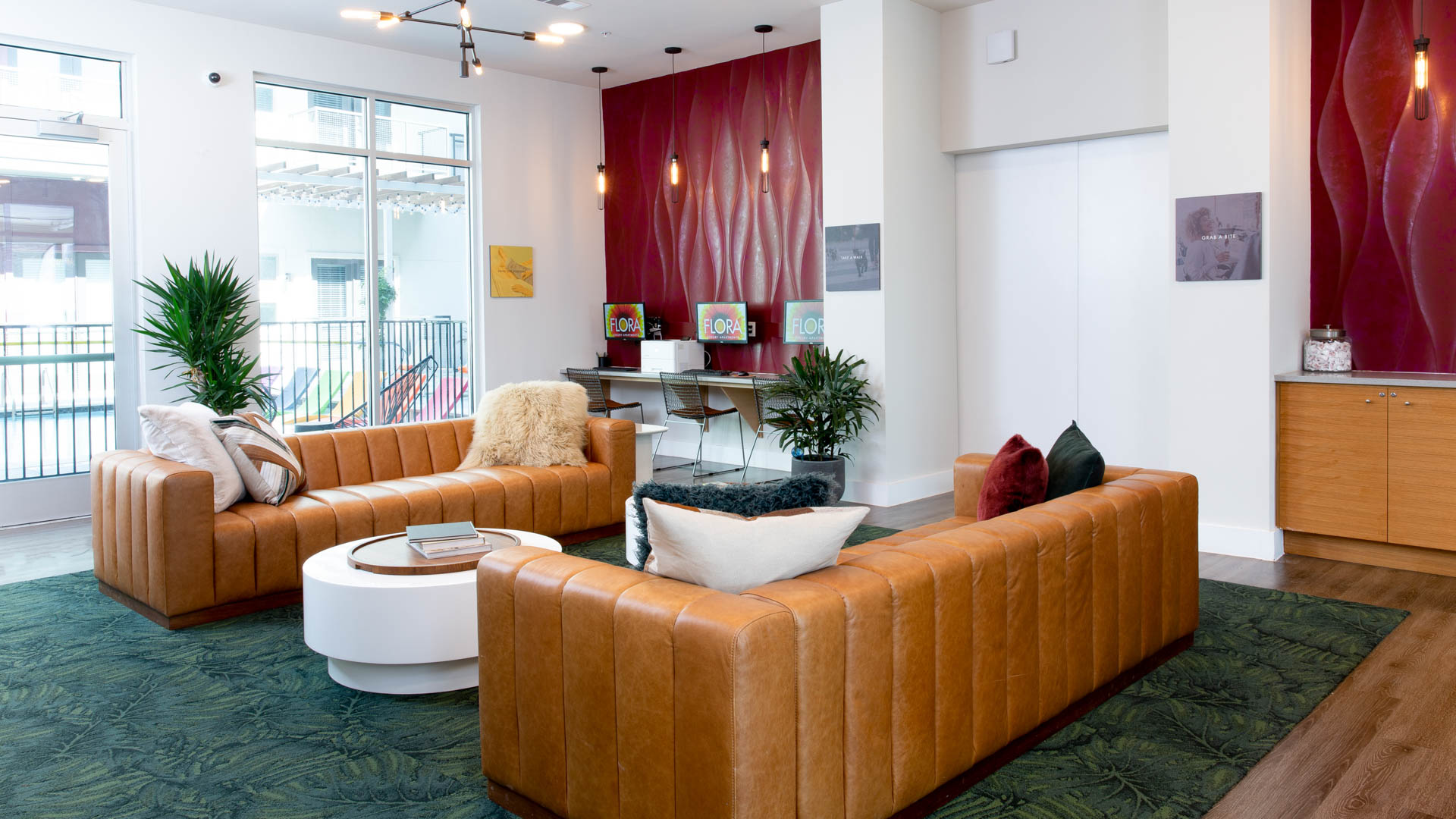 Lounge at Flora Apartments