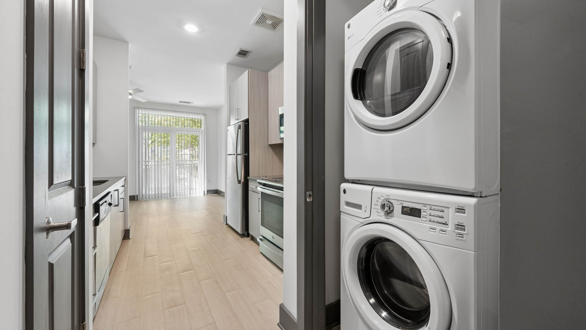 Laundry room at The Baxter Apartments