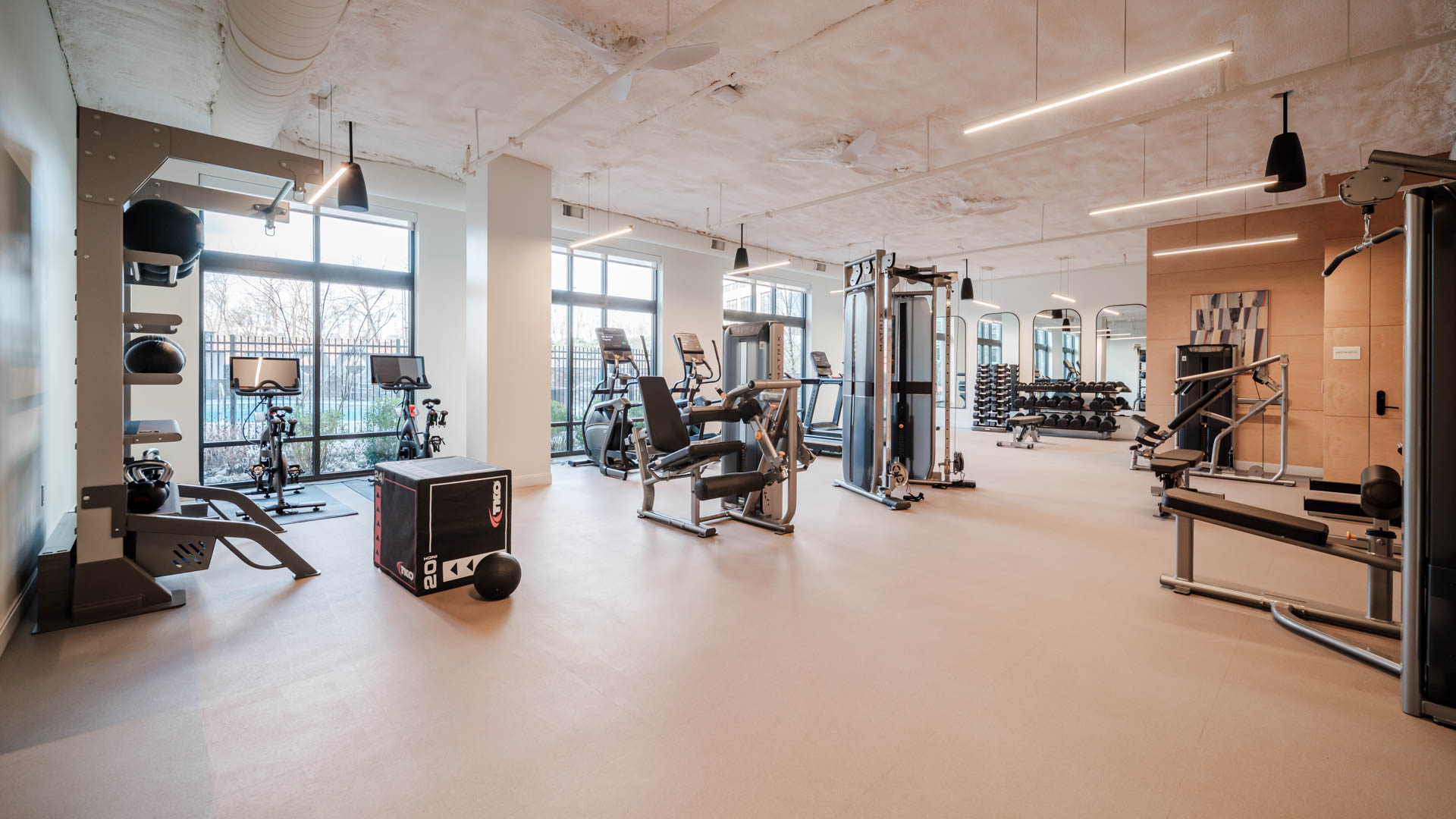 Gym at Alexan Harrison Apartments (3 of 5)