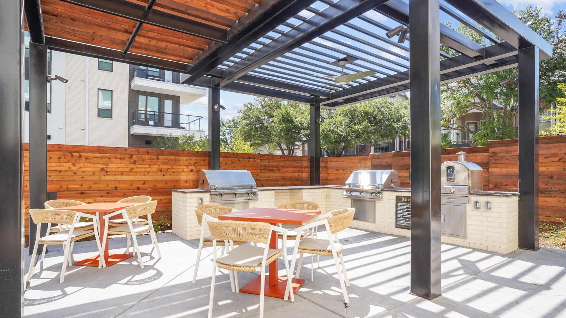 Grill area at Lyle Apartments