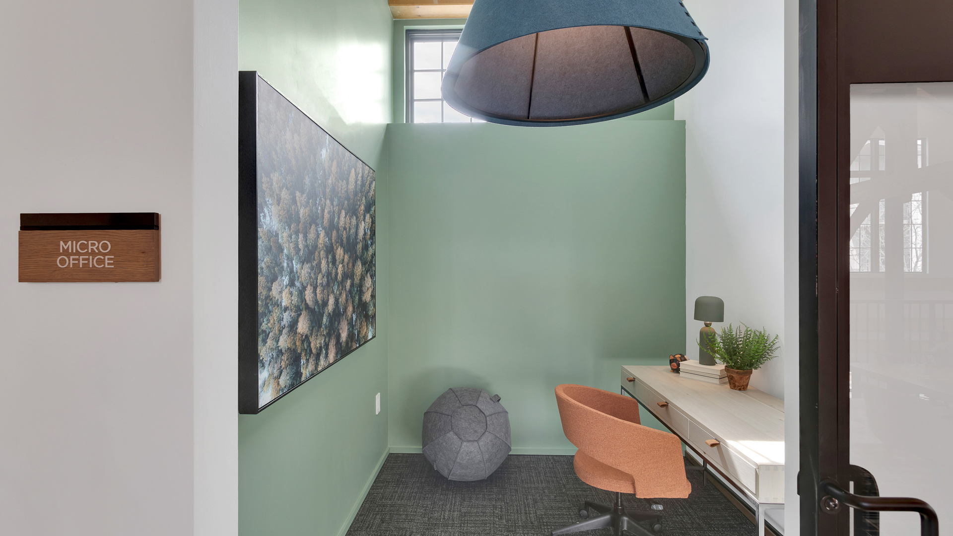Work space at White Fence Farm Apartments