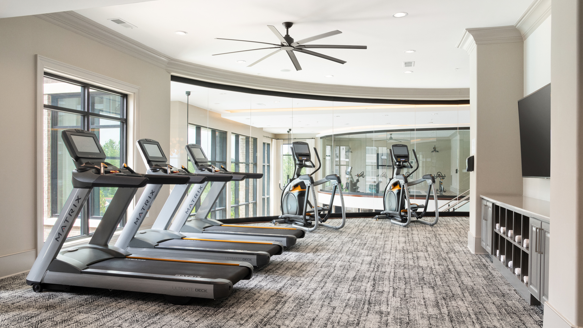 Gym at The View at Woodstock Apartments (1 of 2)