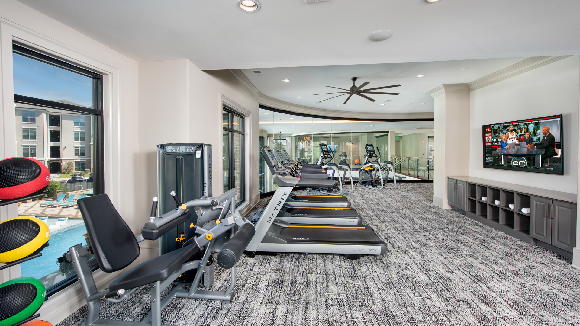 Gym at The View at Woodstock Apartments (2 of 2)