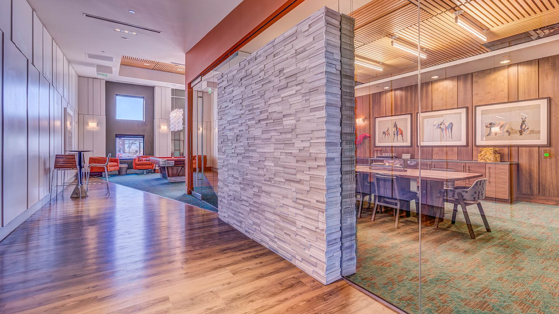 Business center at Milehouse Apartments