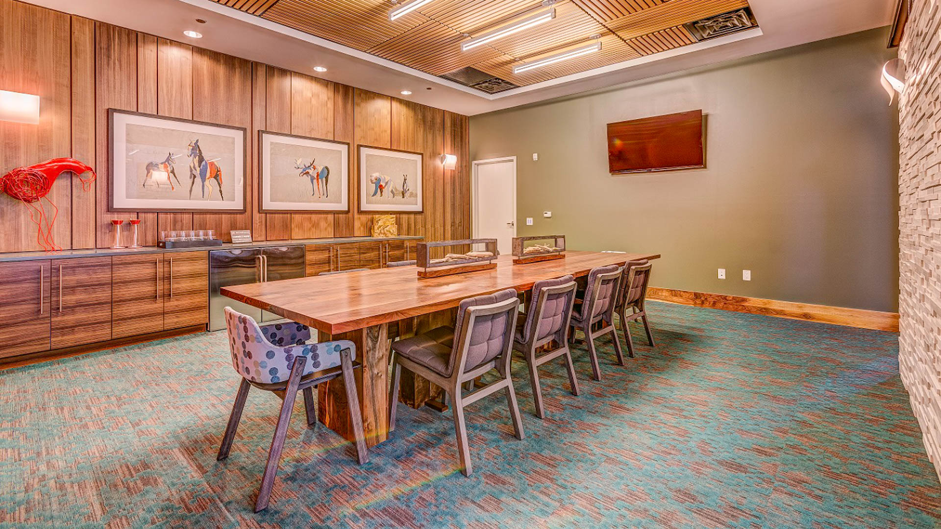 Work space at Milehouse Apartments