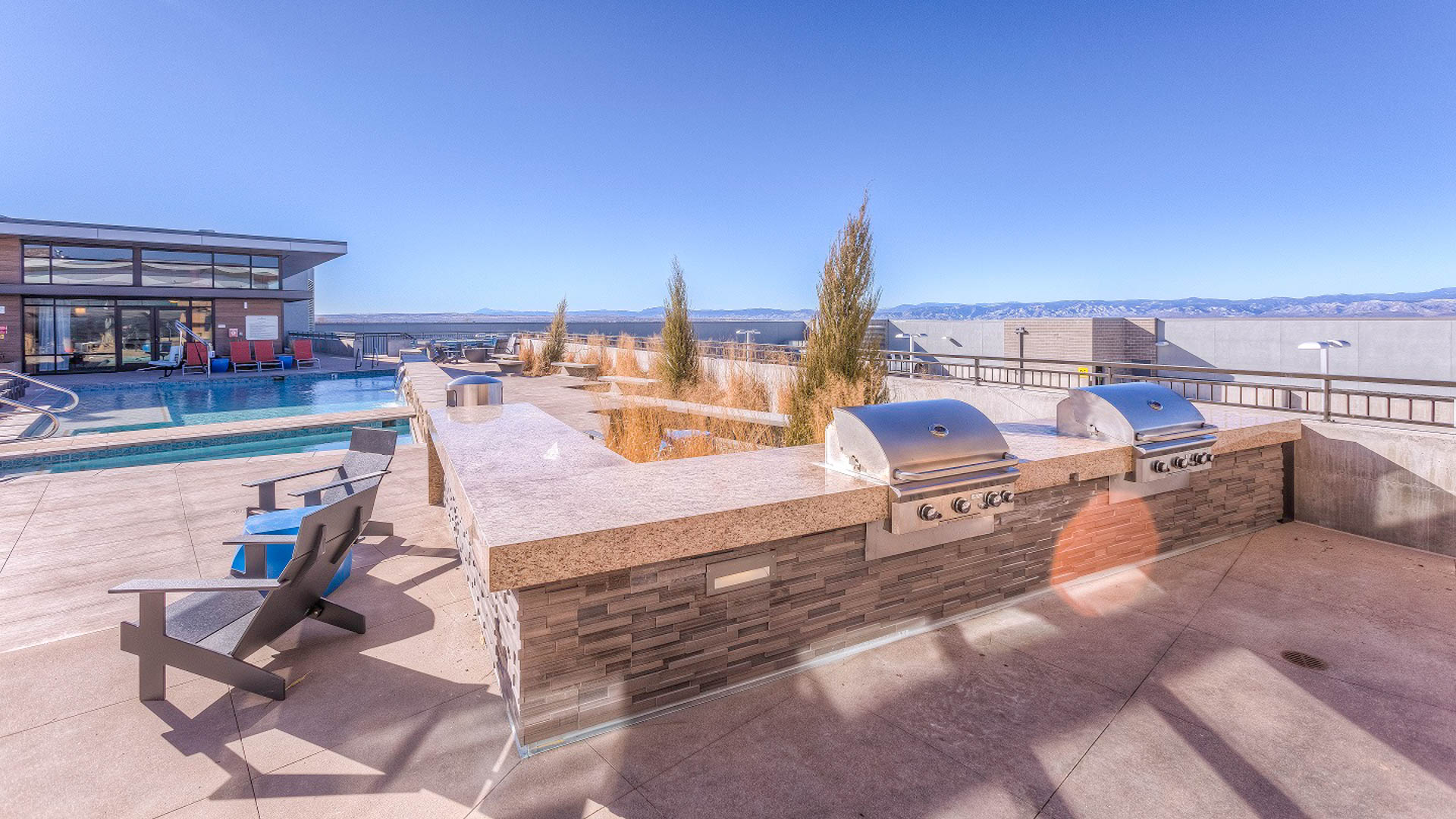 Grill area at Milehouse Apartments