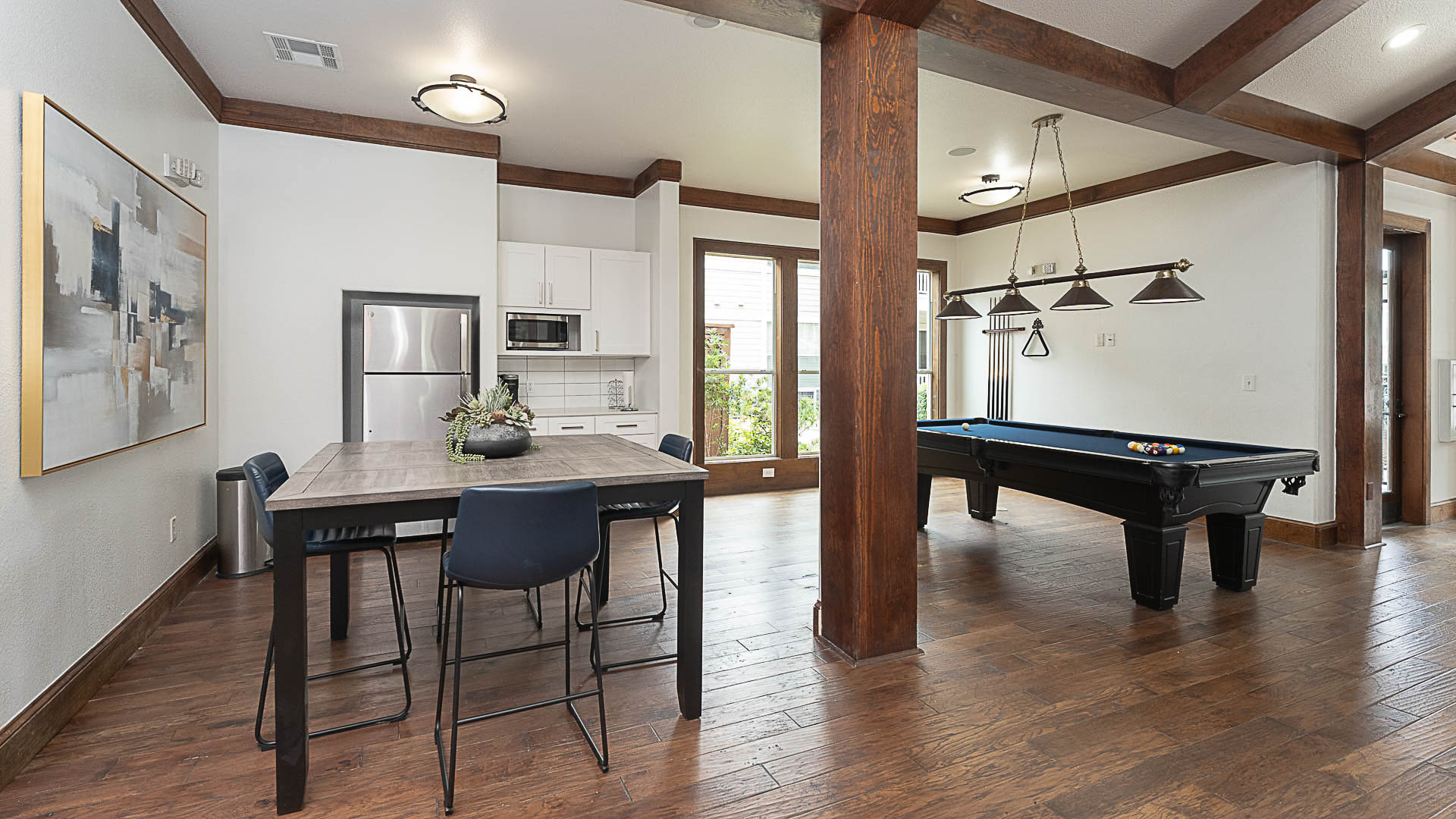 Game room at Kia Ora Park Apartments
