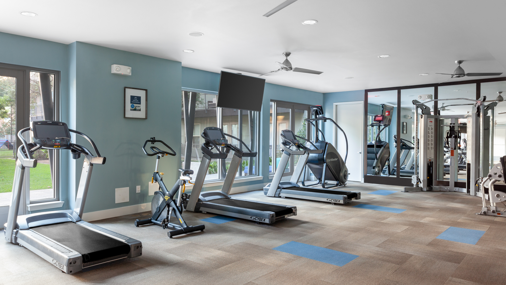 Gym at Crest at Park Central Apartments
