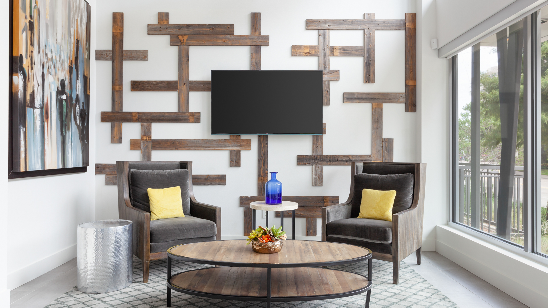 Lobby at Crest at Park Central Apartments