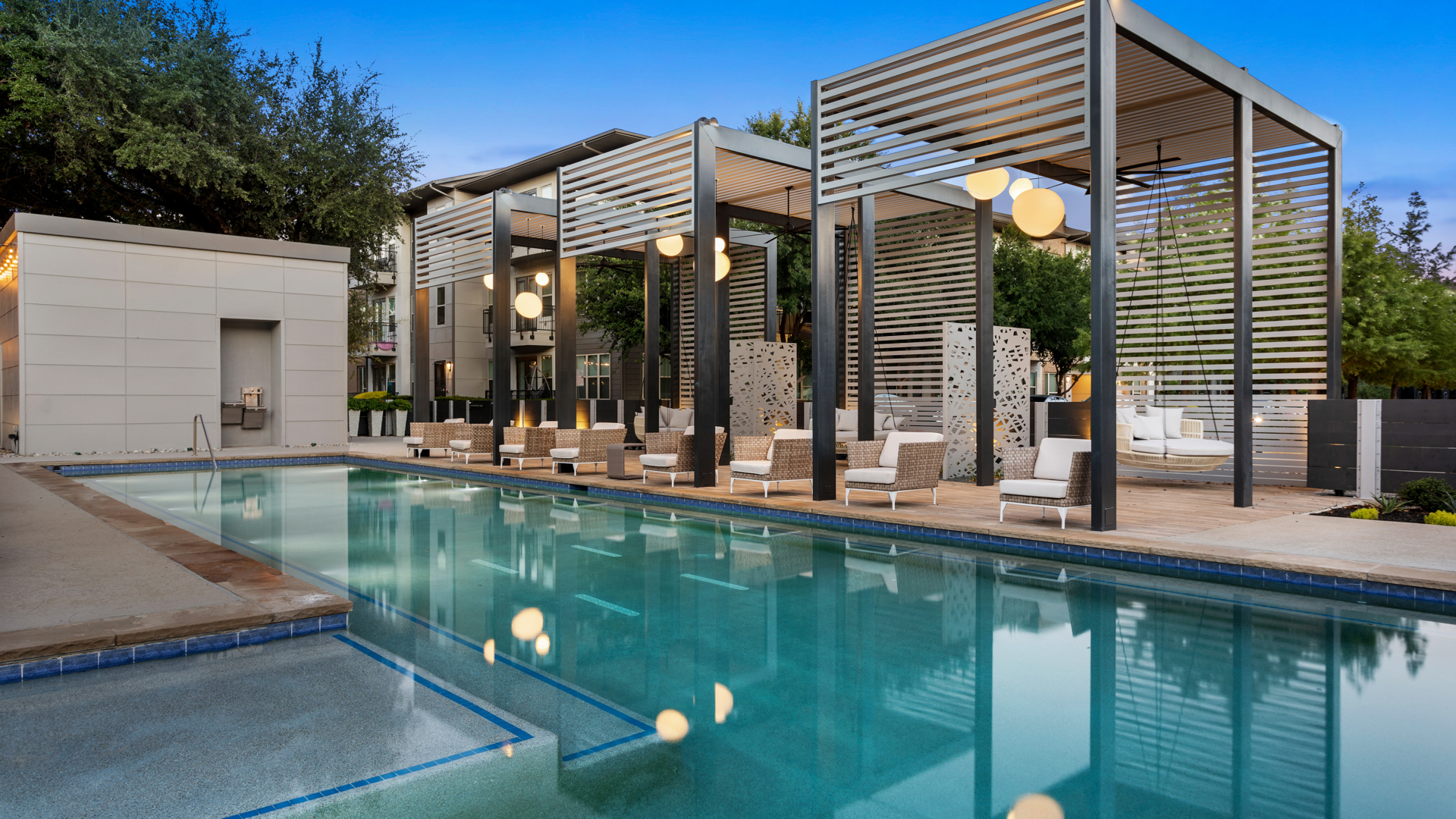 Pool at Crest at Park Central Apartments (2 of 4)
