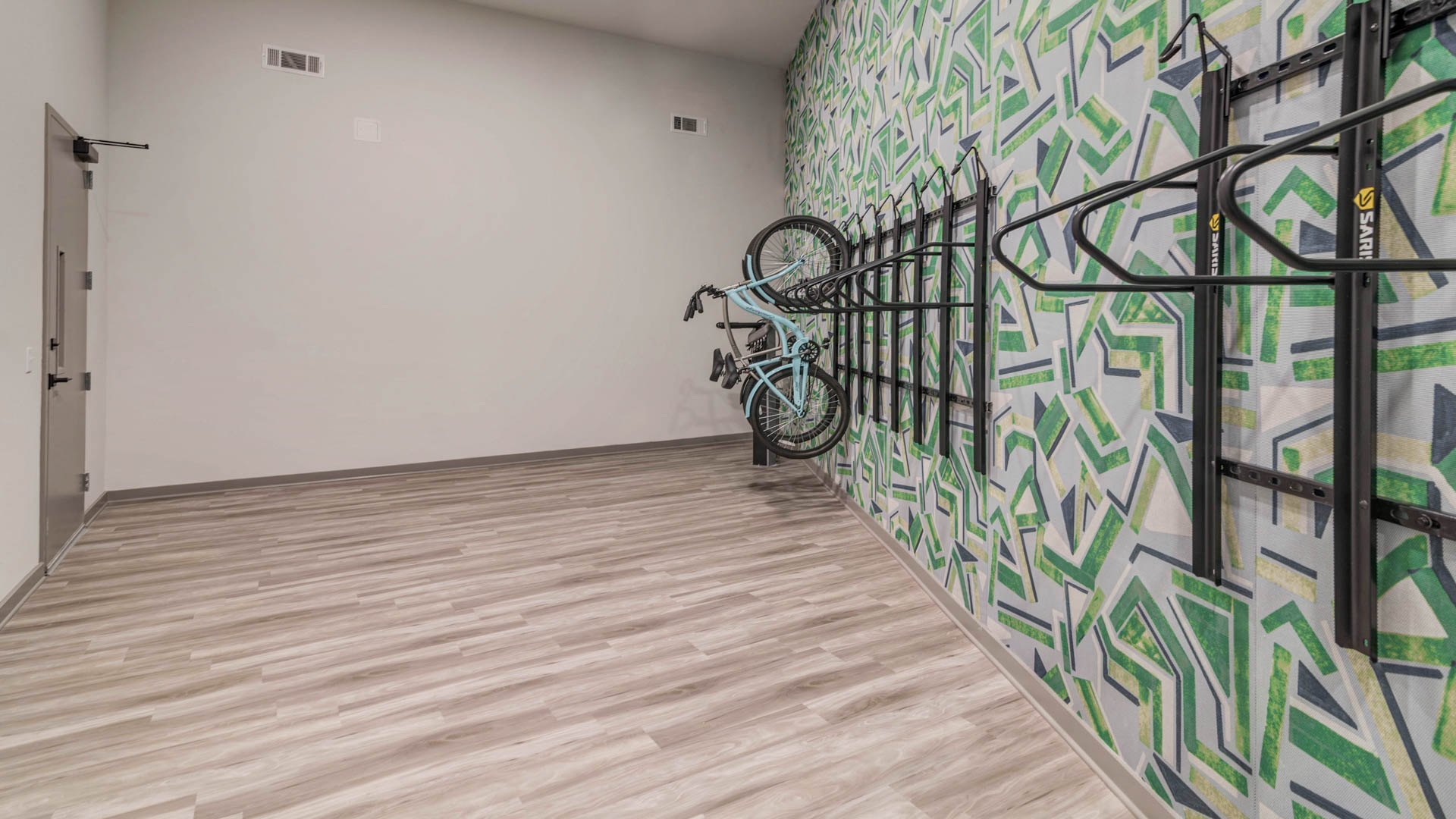 Bike room at Ayla Stonebriar Apartments