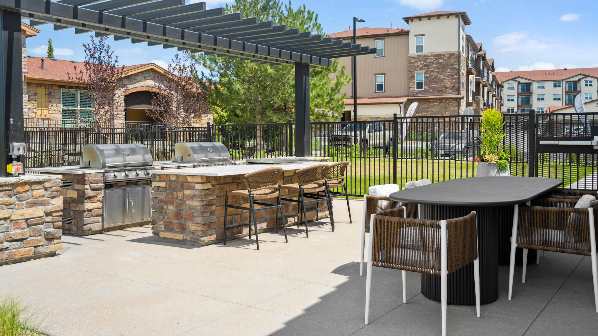 Grill area at Aventine Littleton Apartments