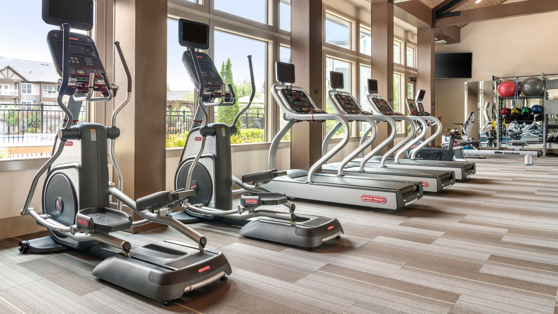 Gym at The Falls at Forsyth Apartments (2 of 2)