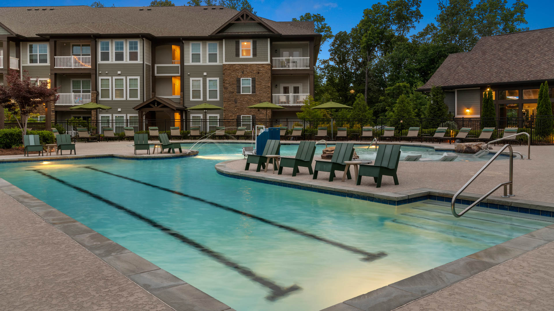 Pool at The Falls at Forsyth Apartments (2 of 2)