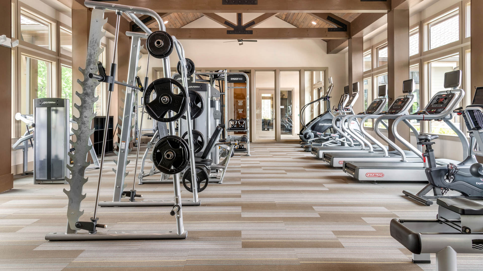Gym at The Falls at Forsyth Apartments (1 of 2)