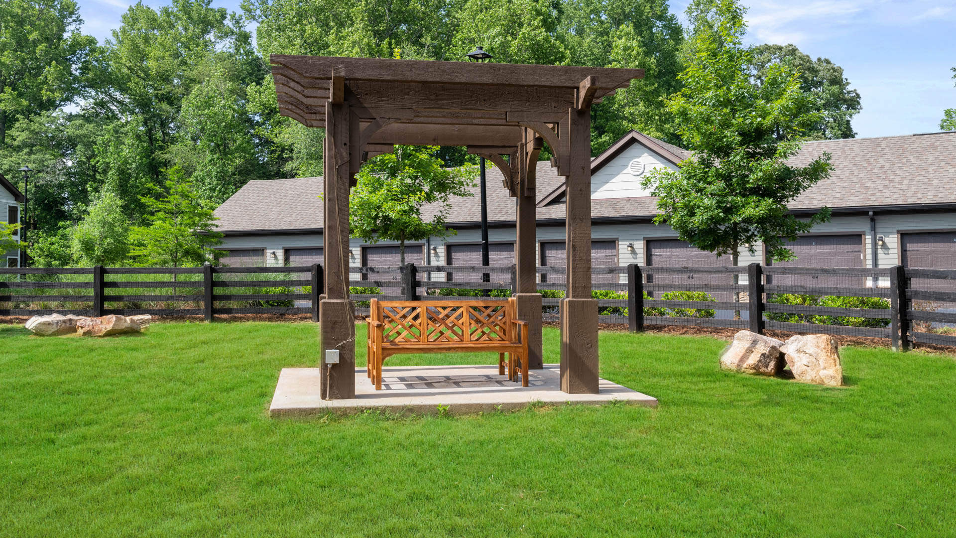 Dog park at The Falls at Forsyth Apartments