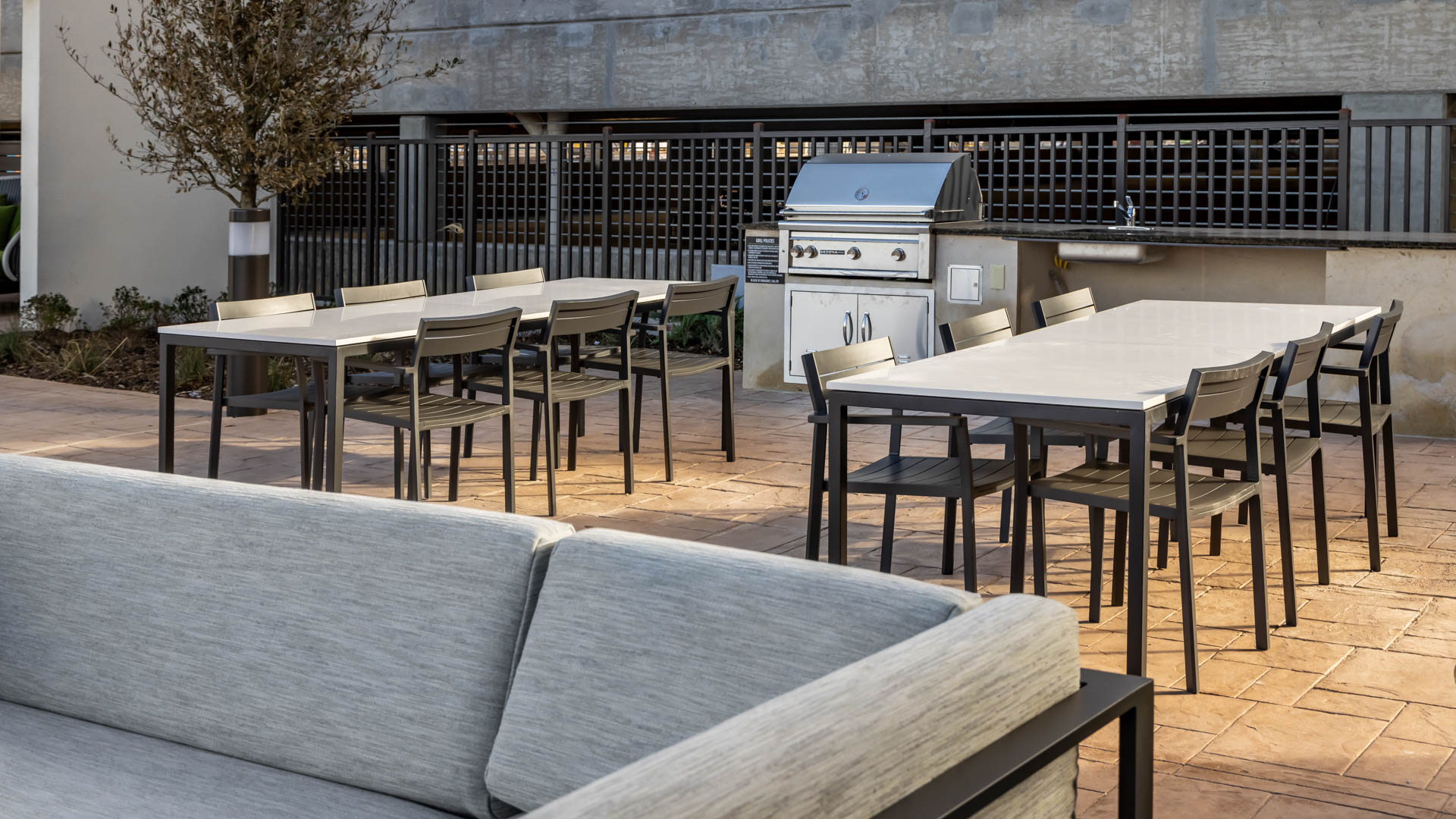 Grill area at The Louise Townhomes