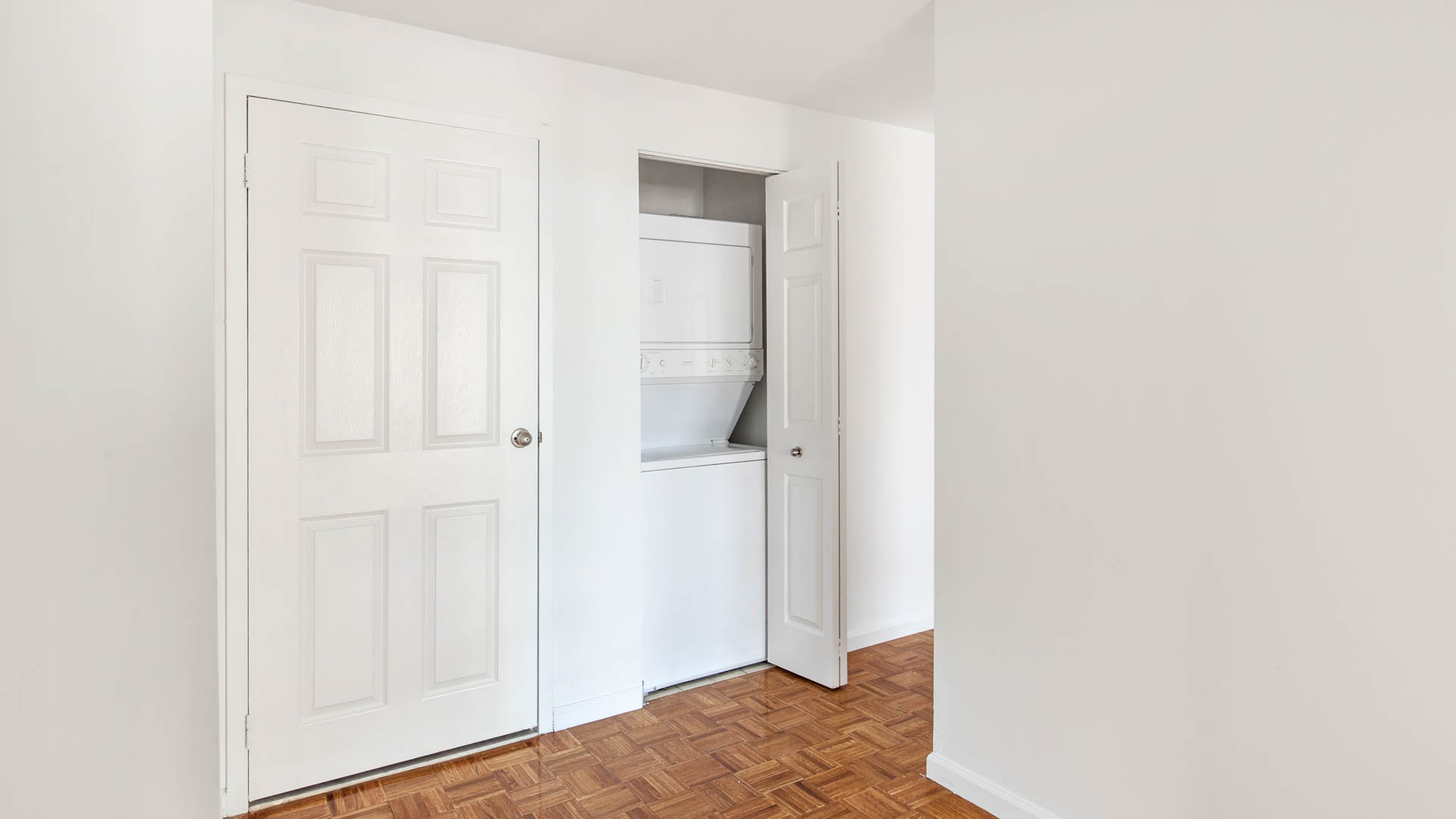 Laundry room at Portside Towers Apartments