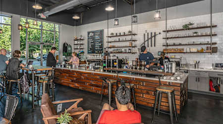 Veloce Apartments - On-site Five Stones Coffee Co 