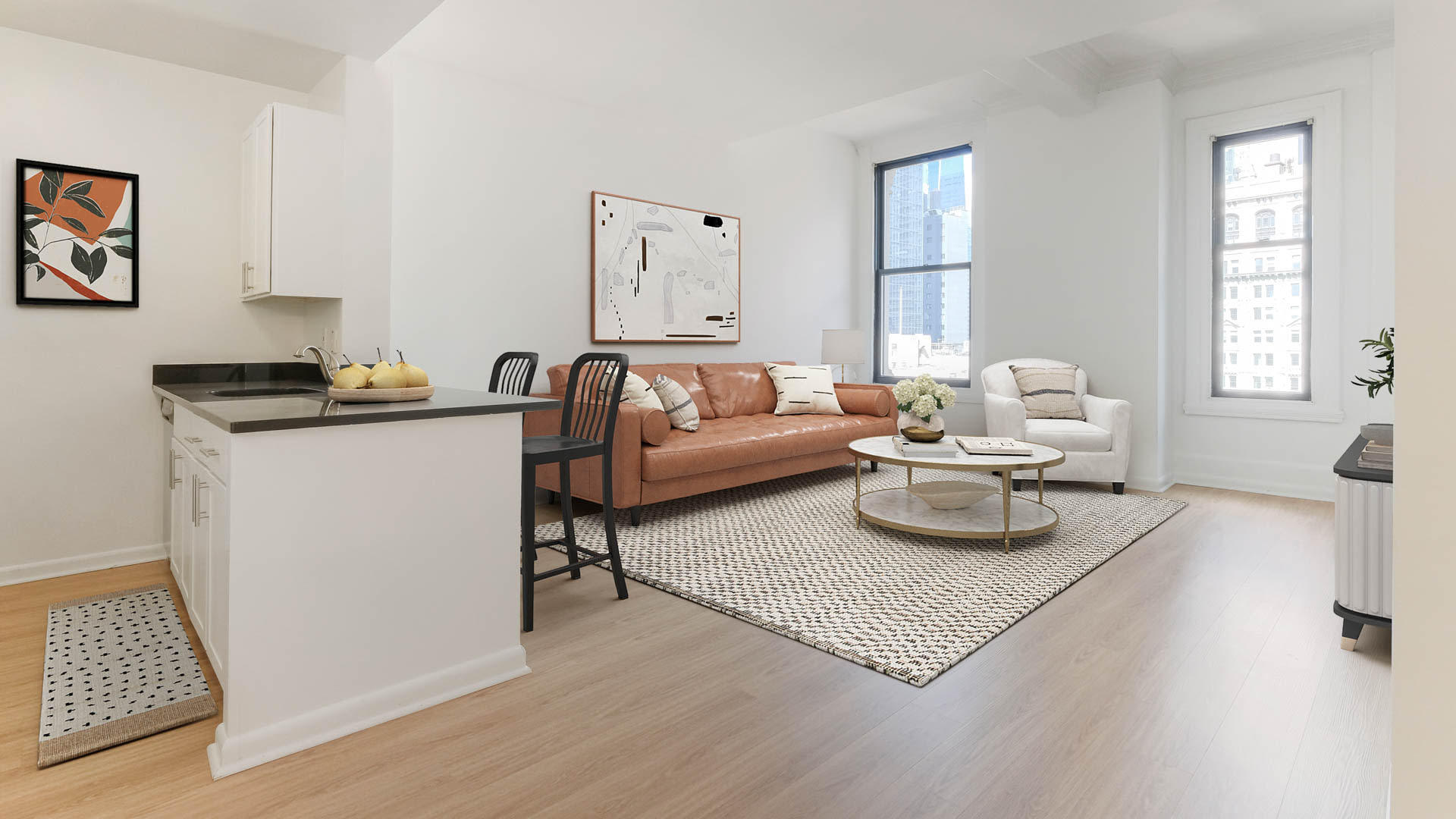 71 Broadway Apartments - Living Room