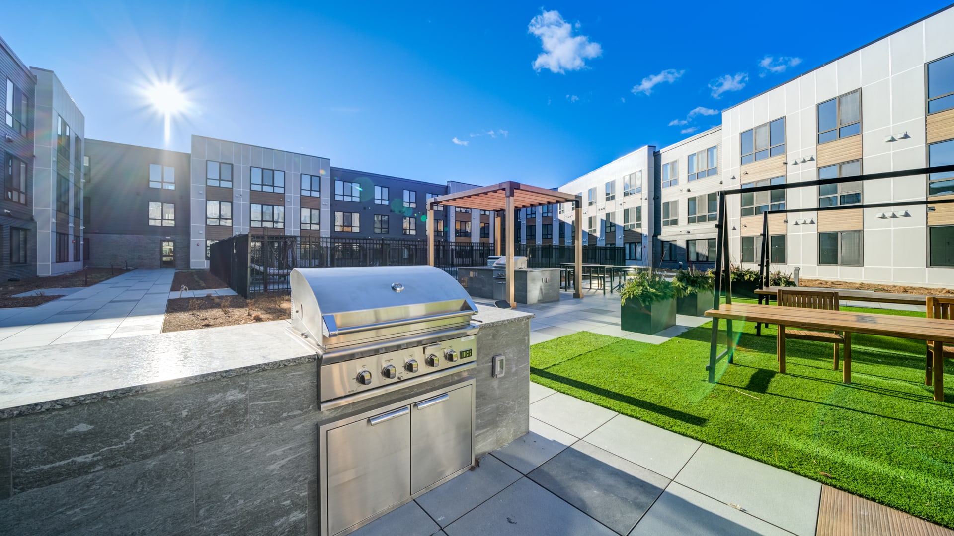 Helix Apartments - Courtyard