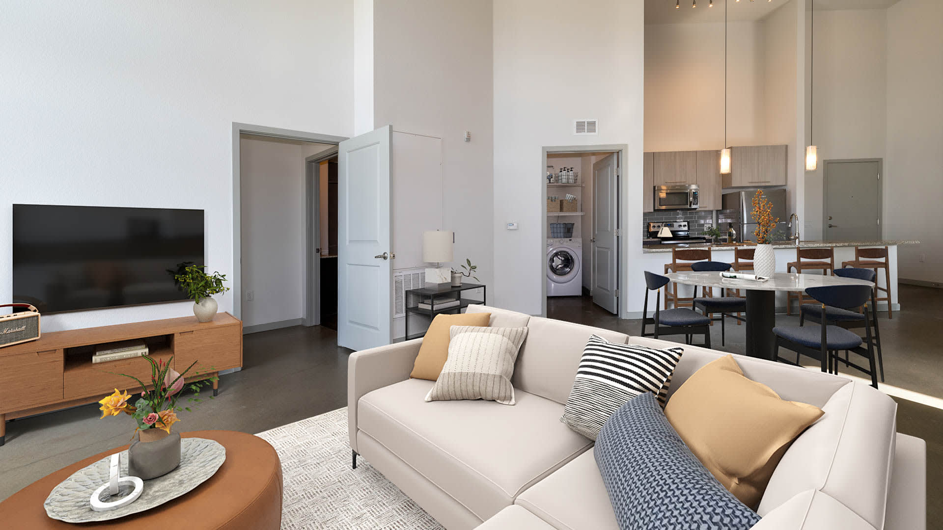 Milehouse Apartments - Living Area and Kitchen